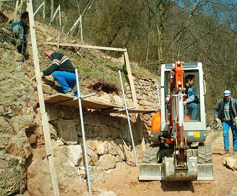 Vigne mur Domaines Schlumberger Alsace